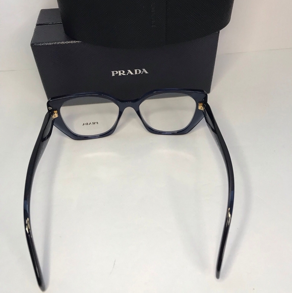 Authentic- New 💯 Original Prada 18WV Eyeglasses08Q1O1 -Blue optical  eyeglasses - Picture 7 of 12